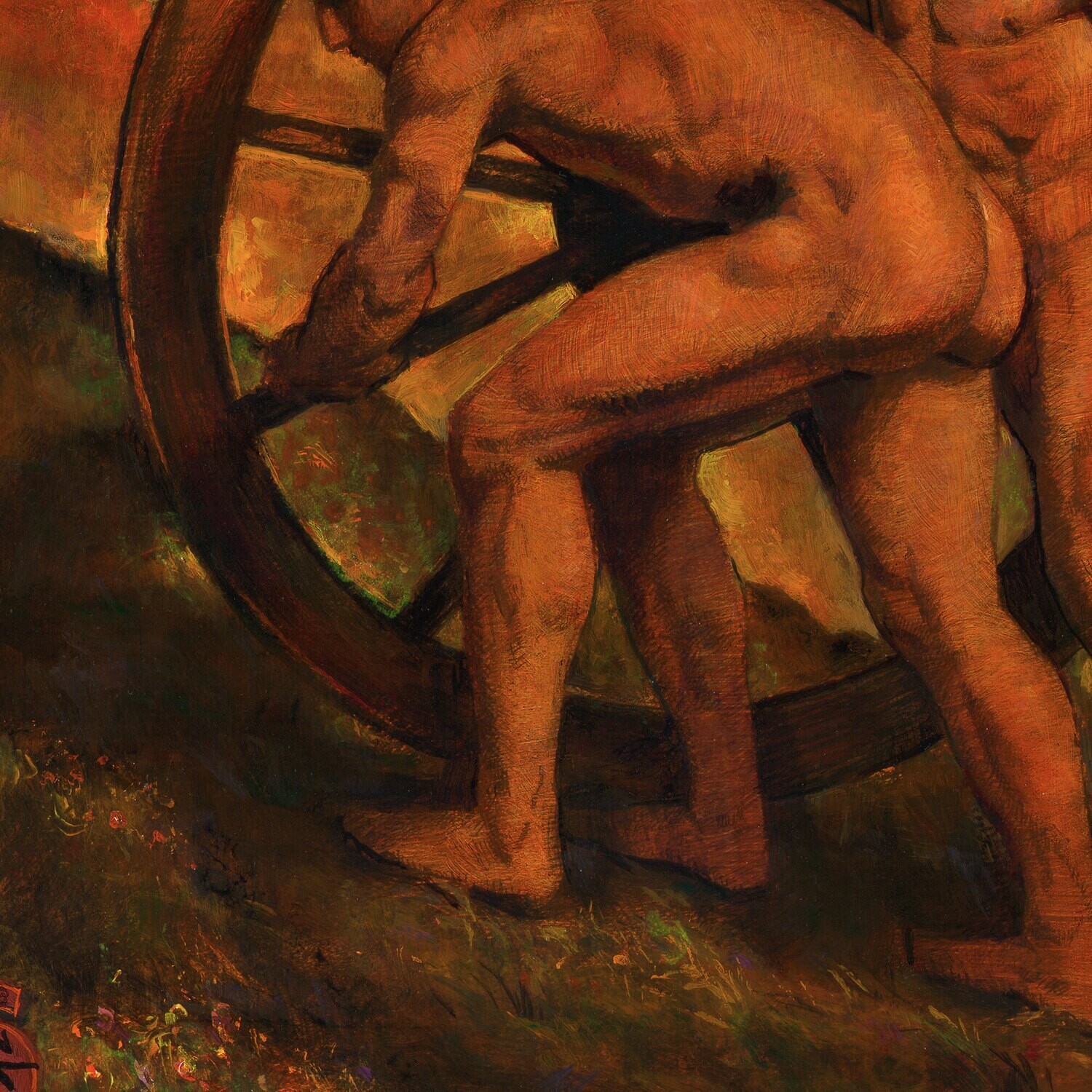 "The Wheel" Original Painting on Panel | Free Shipping Worldwide