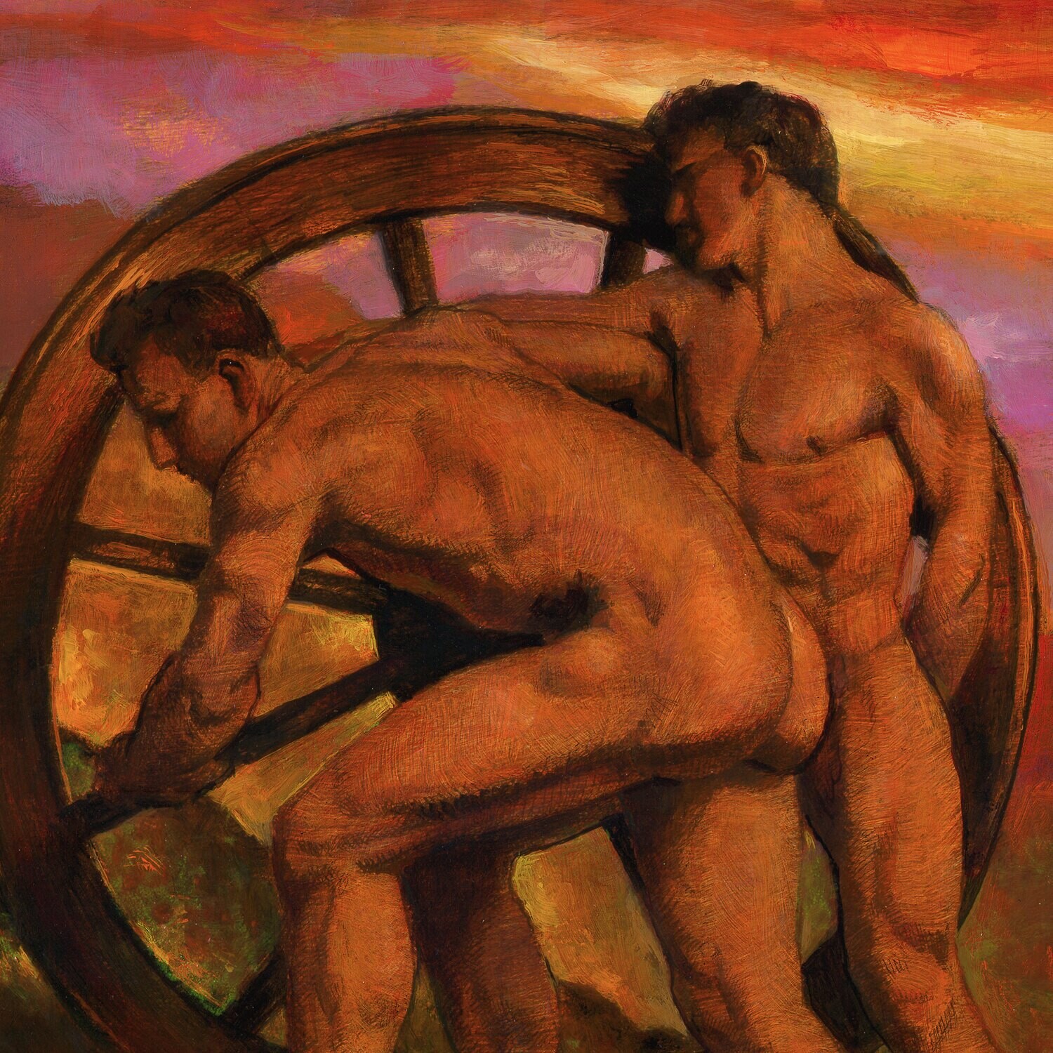 "The Wheel" Original Painting on Panel | Free Shipping Worldwide