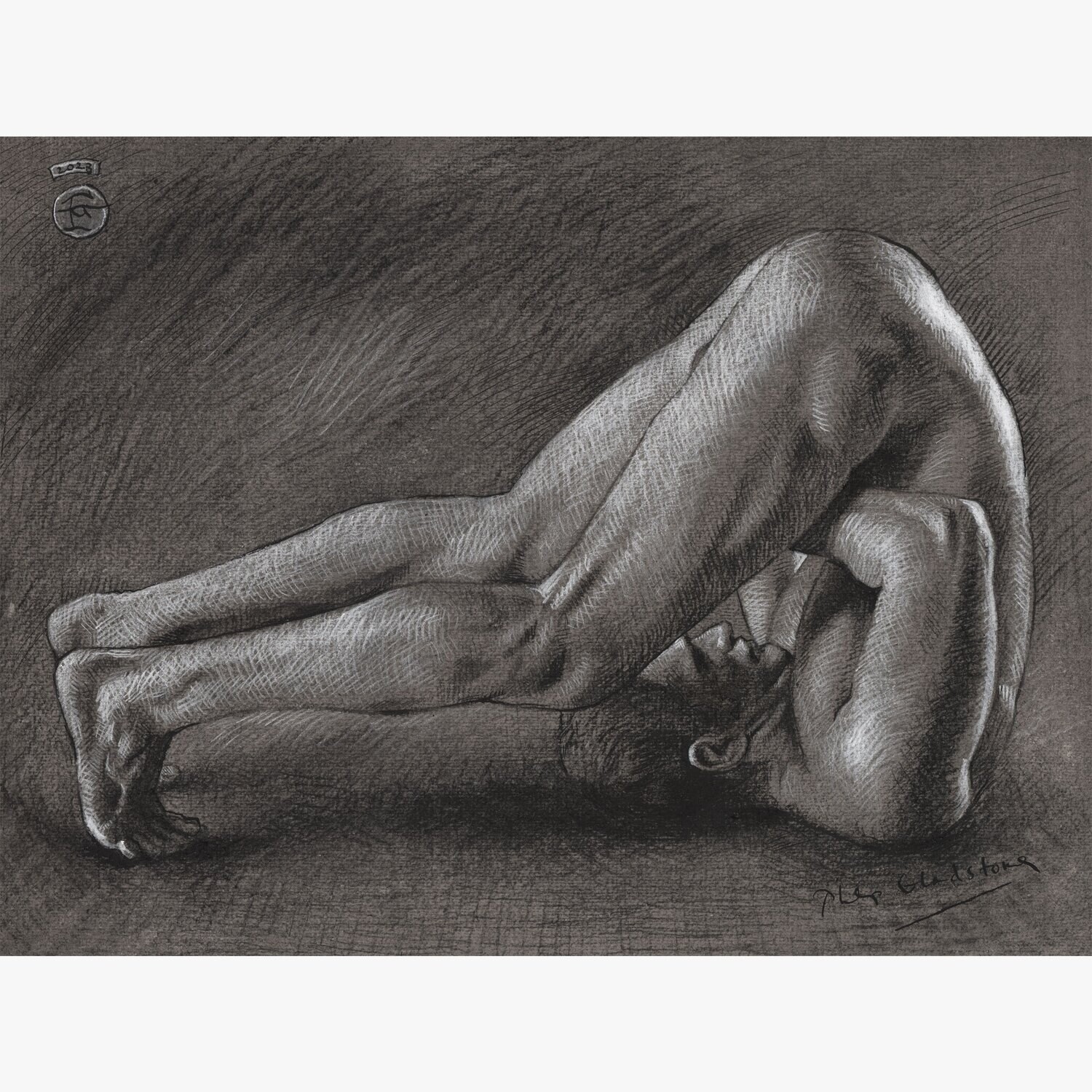 &quot;The Folding In&quot; Original Grisaille Work on Paper | Free Shipping Worldwide