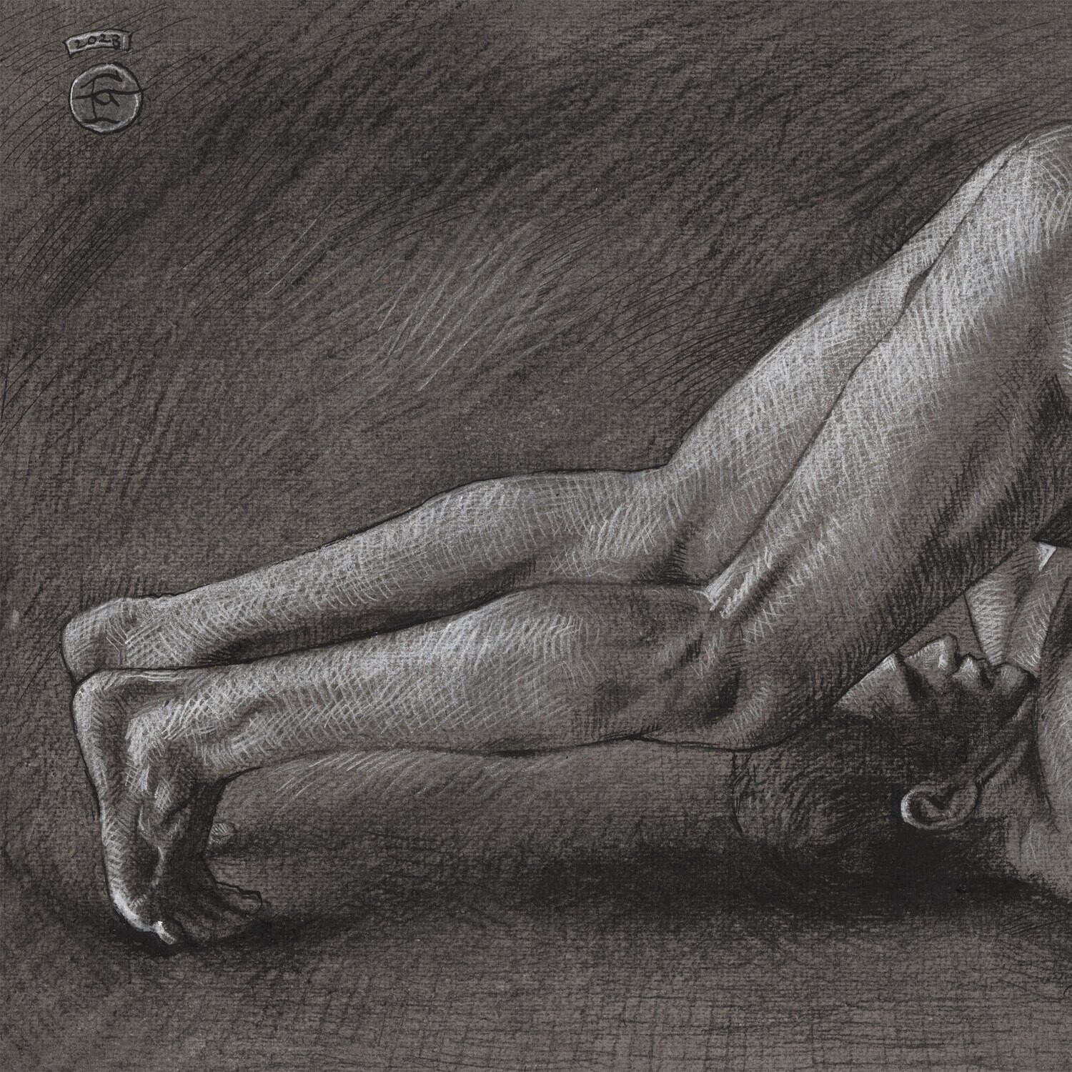 "The Folding In" Original Grisaille Work on Paper | Free Shipping Worldwide