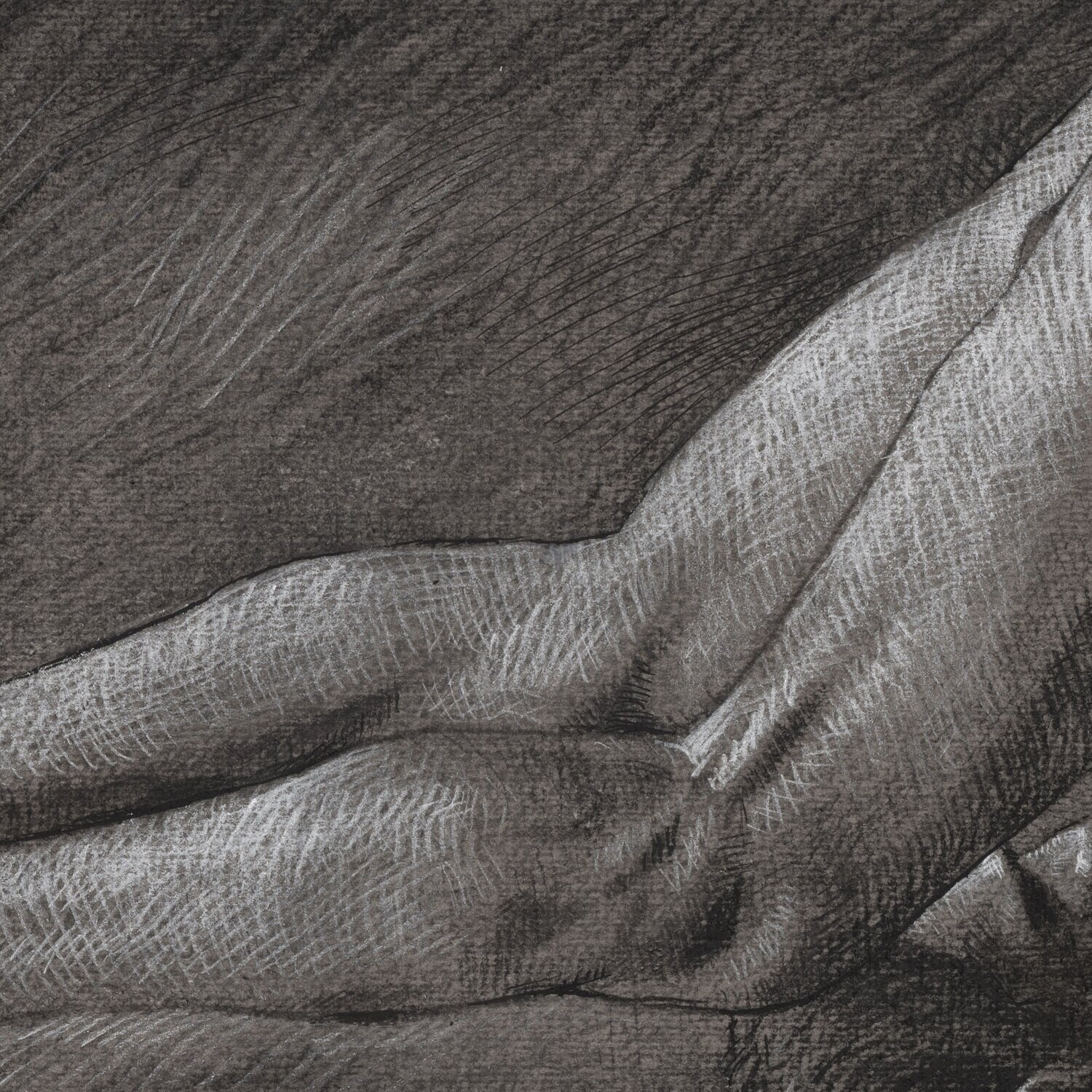 "The Folding In" Original Grisaille Work on Paper | Free Shipping Worldwide