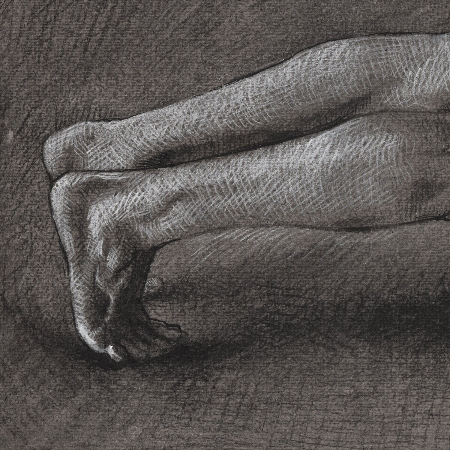"The Folding In" Original Grisaille Work on Paper | Free Shipping Worldwide