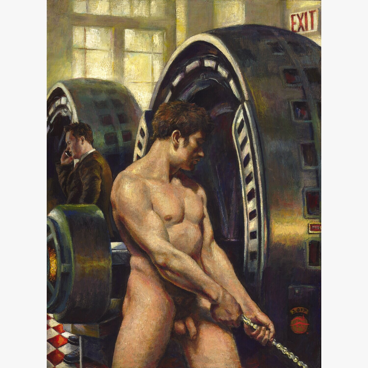 "The Workman's New Clothes" Original Framed Painting on Panel | Free Shipping Worldwide