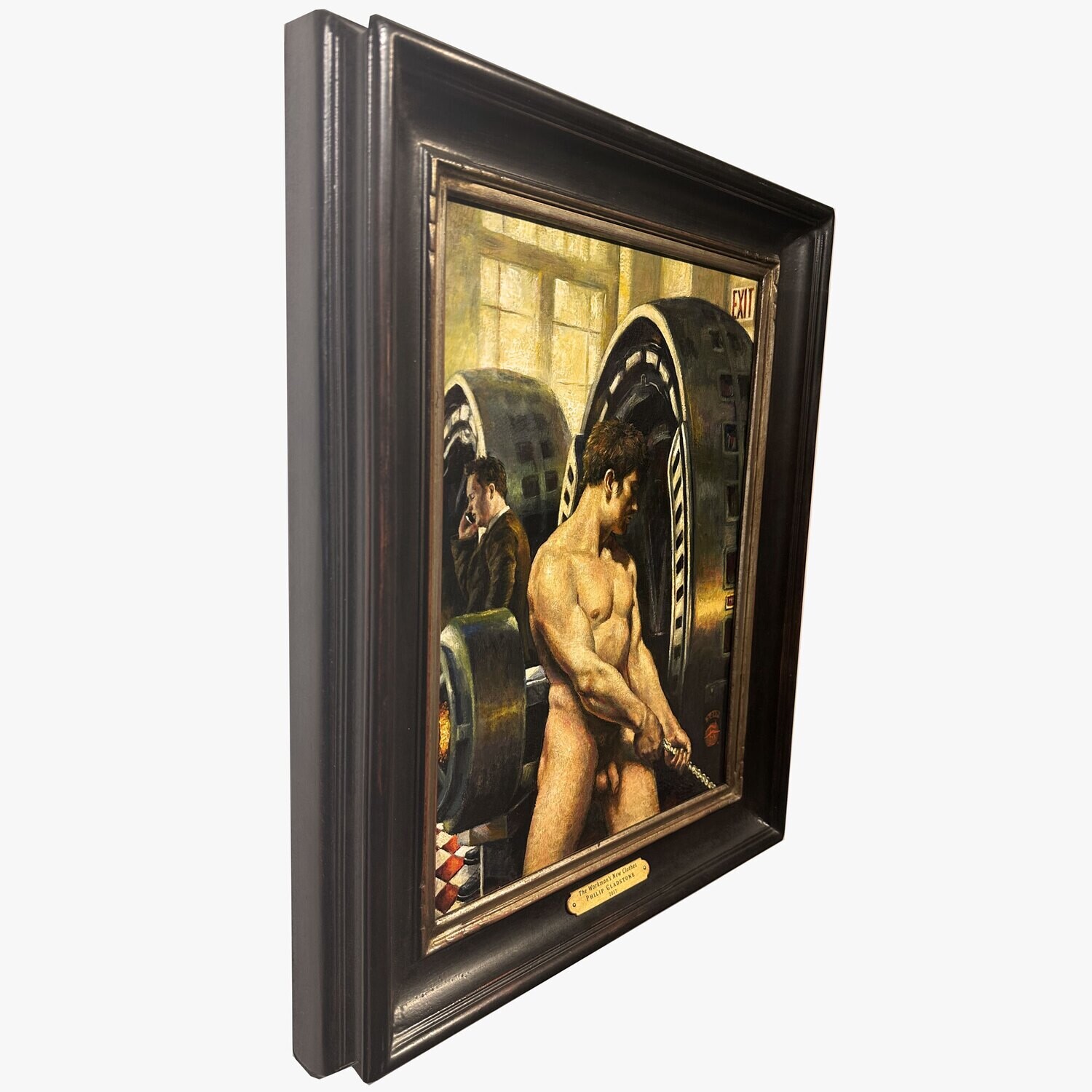 "The Workman's New Clothes" Original Framed Painting on Panel | Free Shipping Worldwide