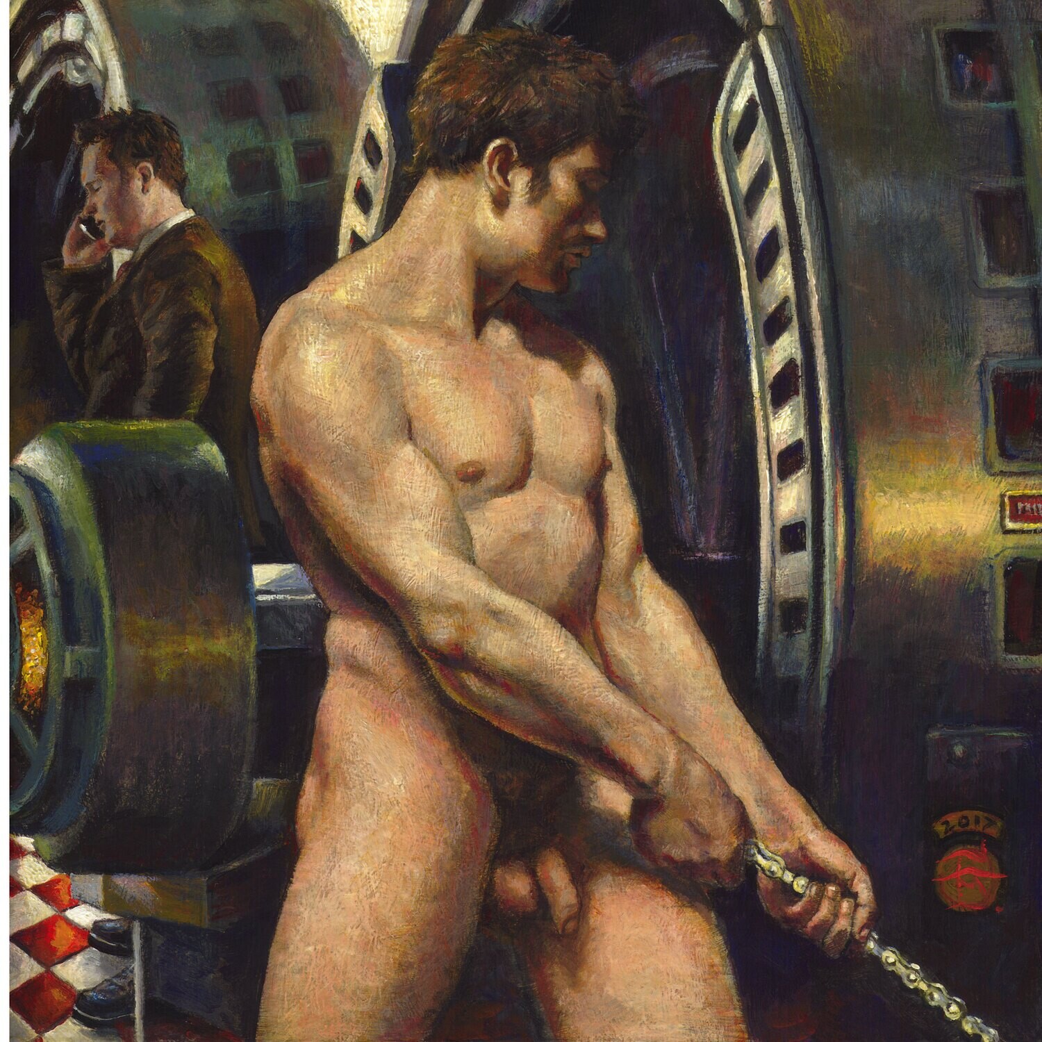 "The Workman's New Clothes" Original Framed Painting on Panel | Free Shipping Worldwide