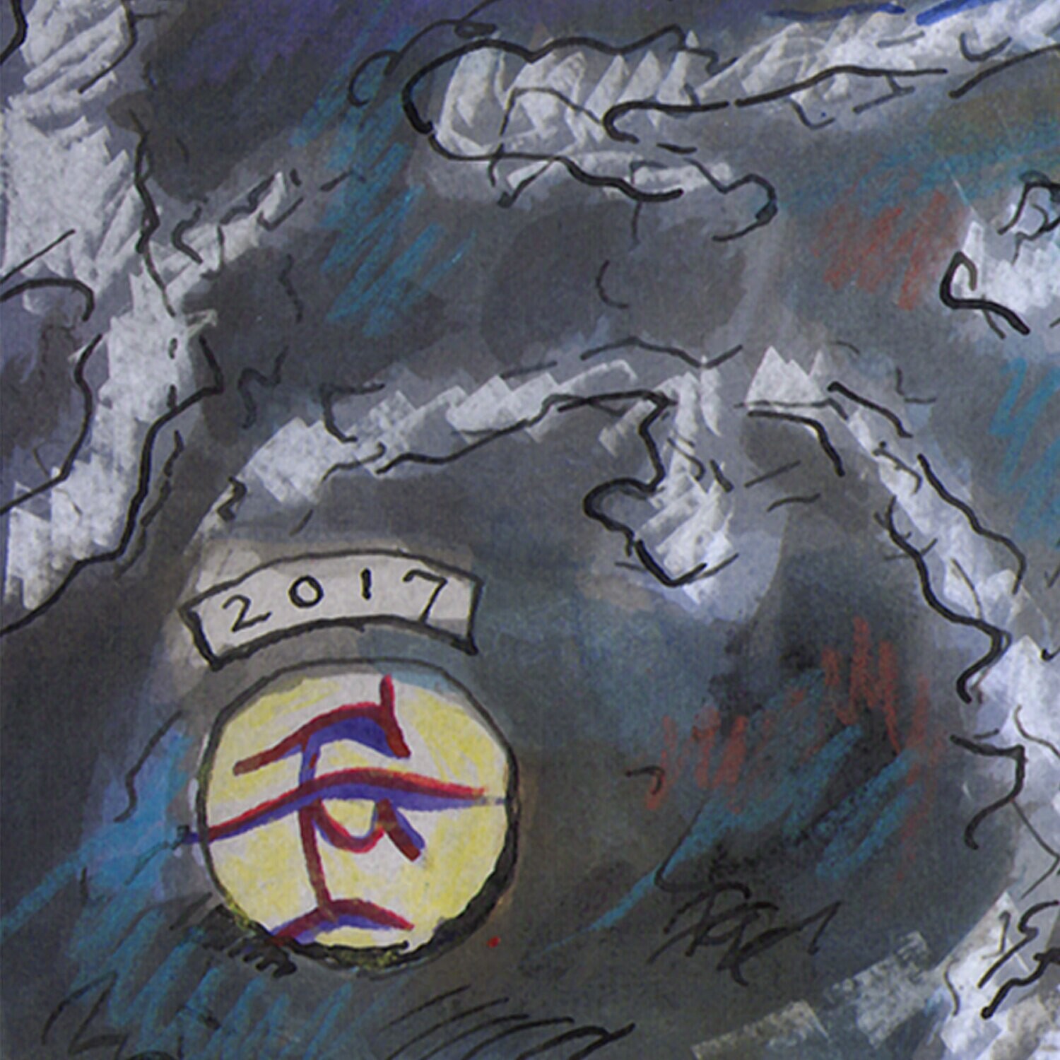 "The Drift" Original Mixed-Media Work on Paper | Free Shipping Worldwide