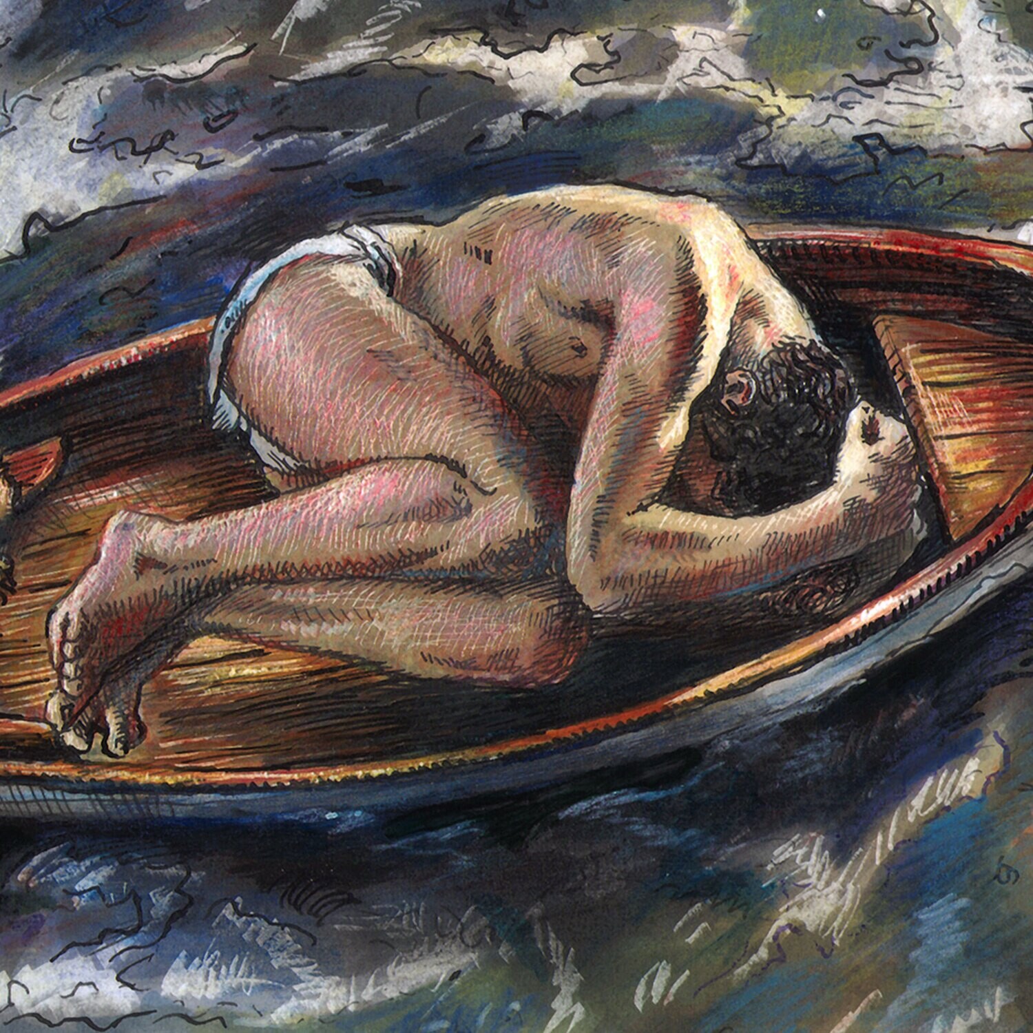 "The Drift" Original Mixed-Media Work on Paper | Free Shipping Worldwide