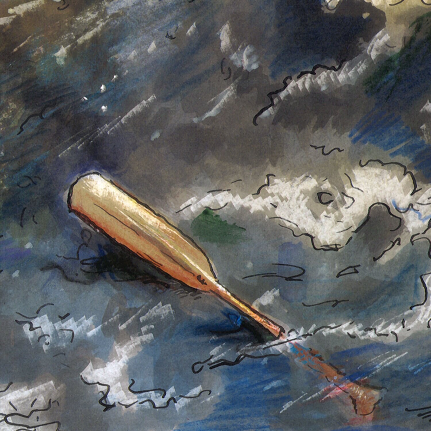 "The Drift" Original Mixed-Media Work on Paper | Free Shipping Worldwide