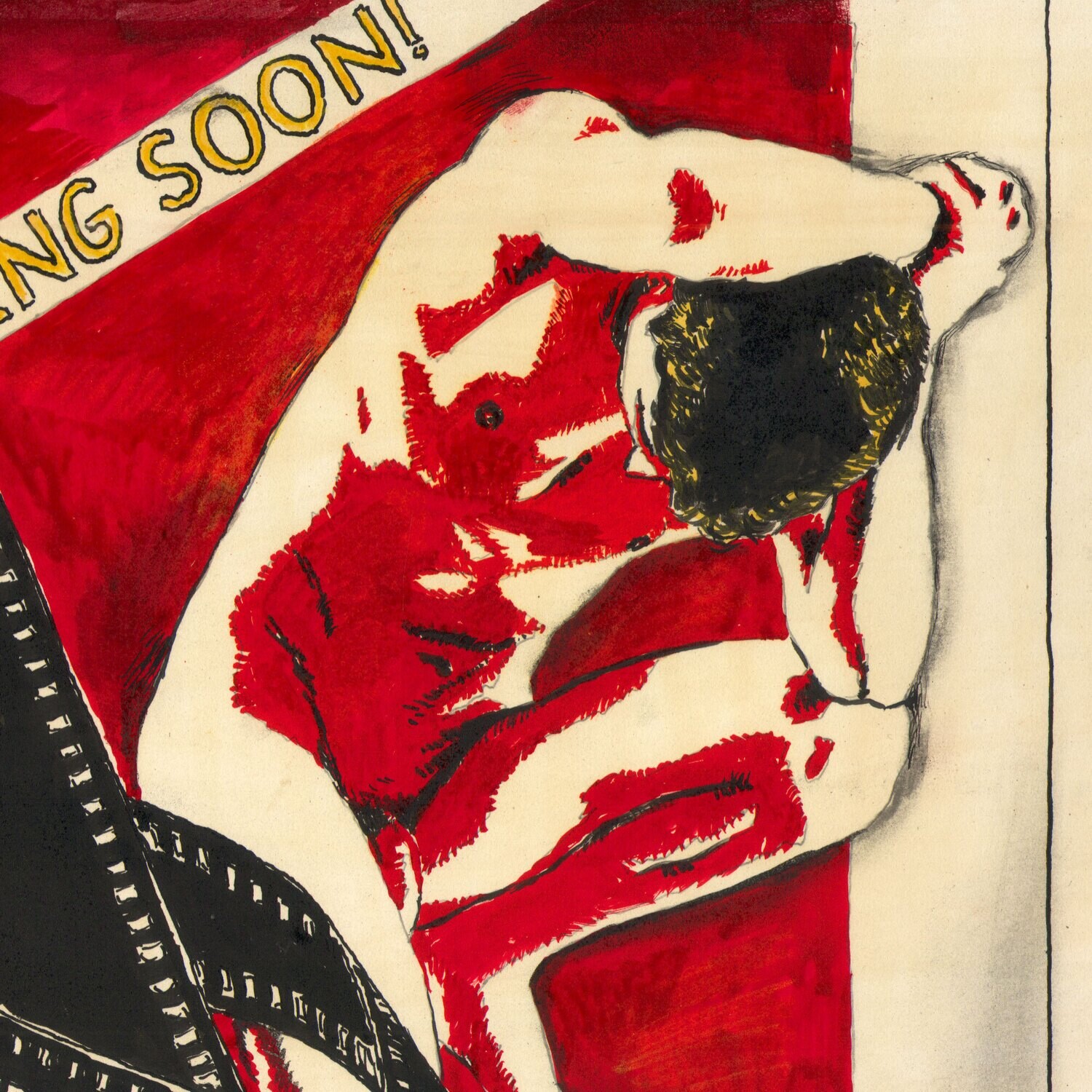 "The Angry Young Filmmaker" Original Mixed-Media Work on Paper | Free Shipping Worldwide