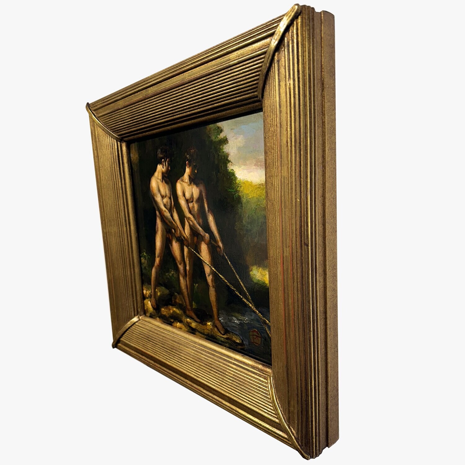 "Rope" Original Framed Painting on Panel | Free Shipping Worldwide