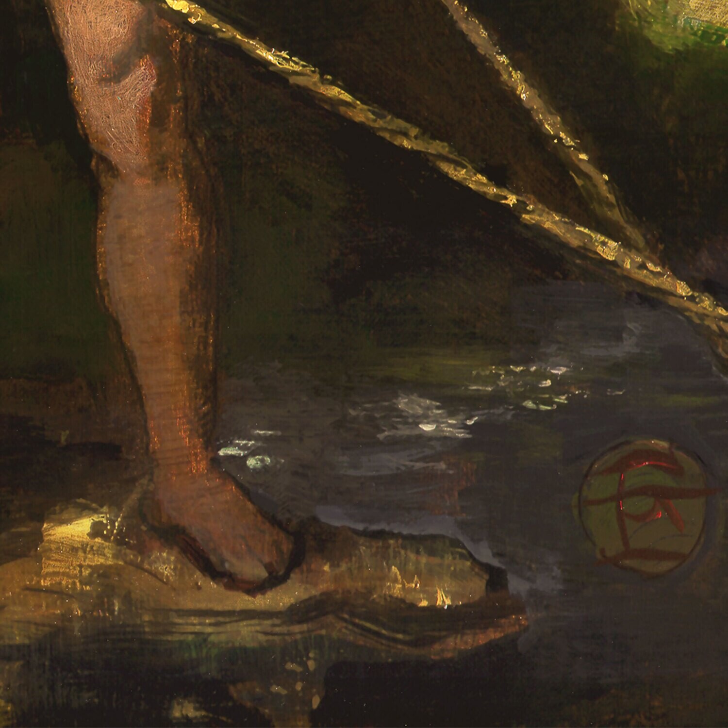 "Rope" Original Framed Painting on Panel | Free Shipping Worldwide