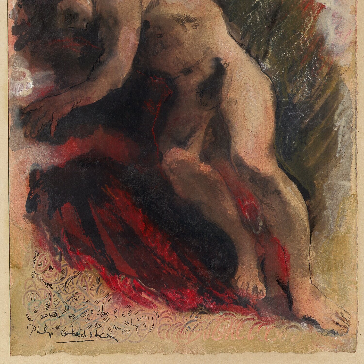 Untitled Original Mixed-Media Work on Paper | Free Shipping Worldwide