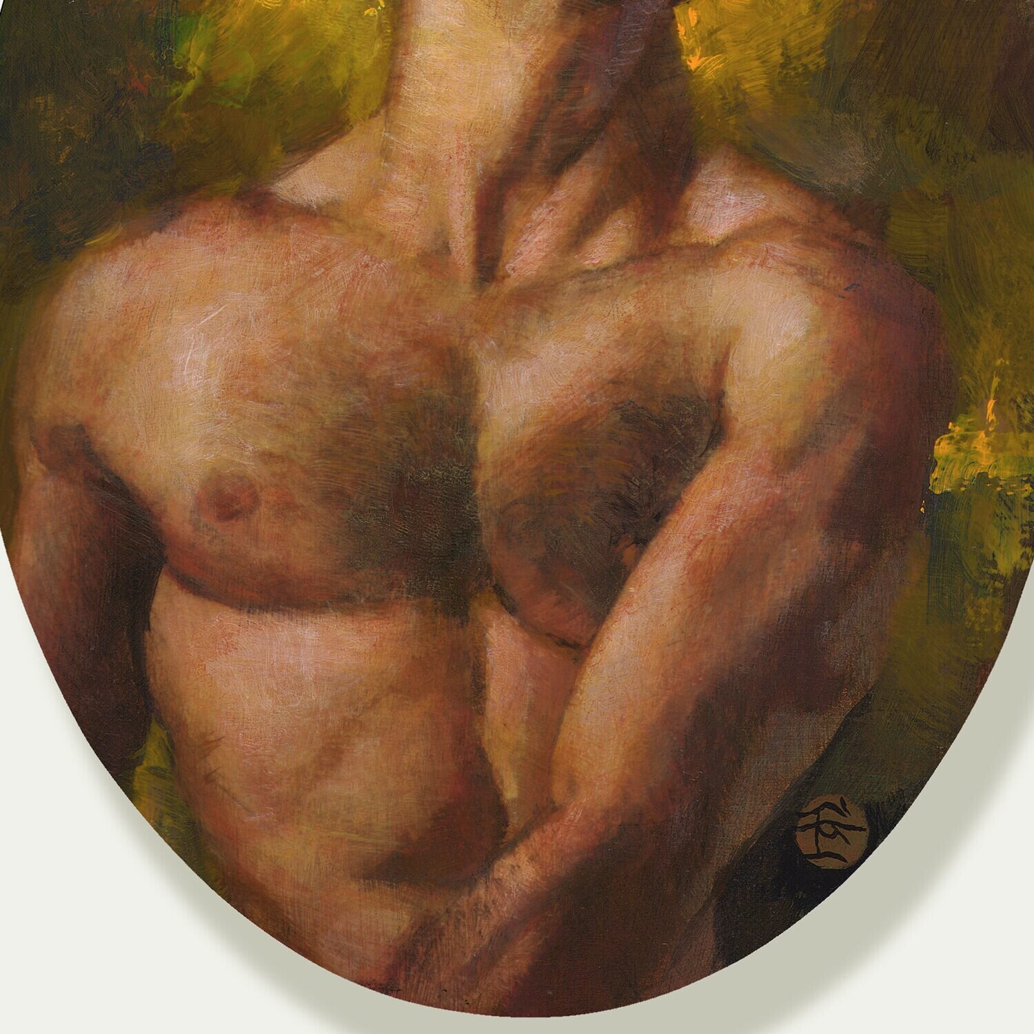 "Hope" (#2) Original Painting on Oval Panel | Free Shipping Worldwide