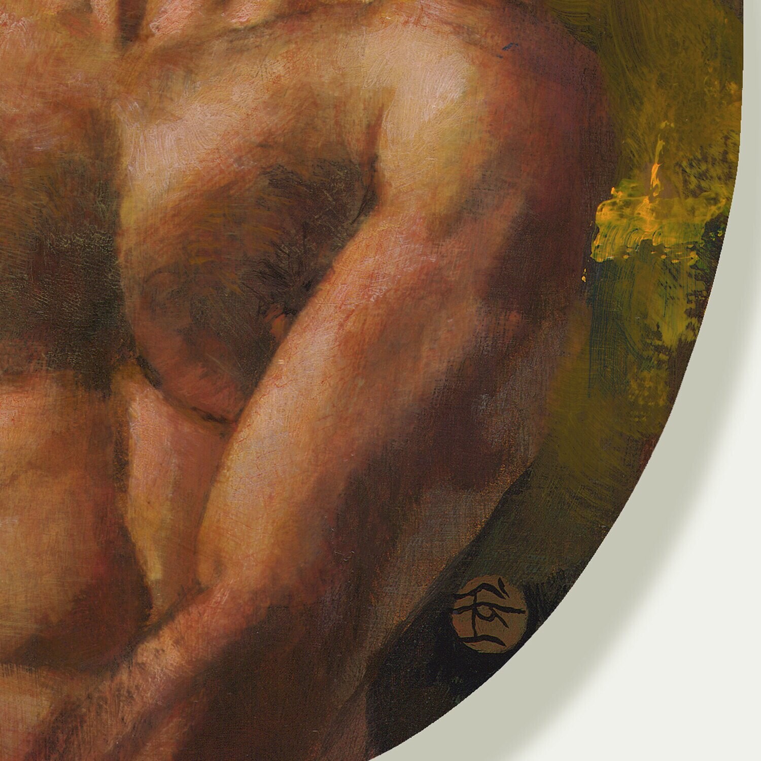 "Hope" (#2) Original Painting on Oval Panel | Free Shipping Worldwide
