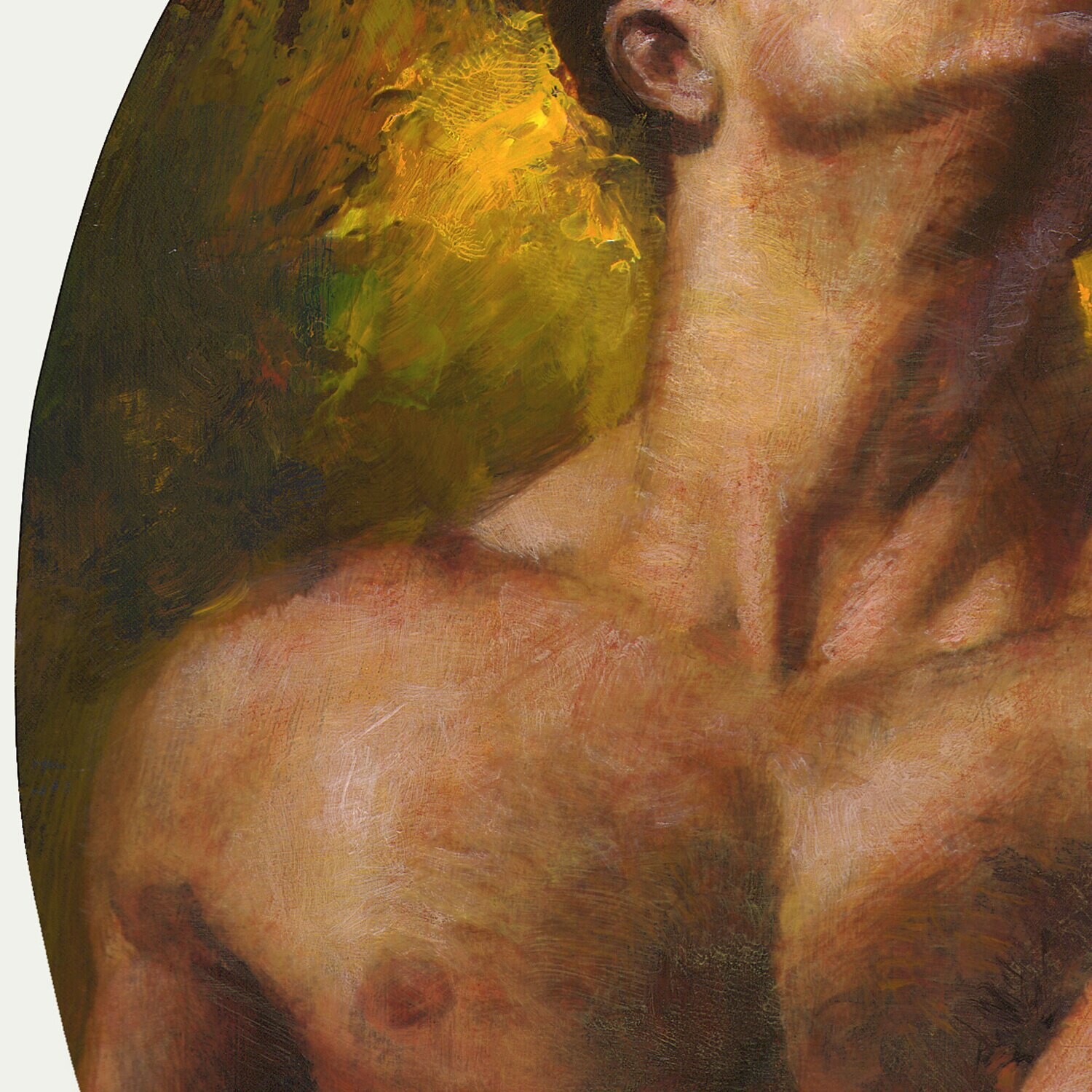"Hope" (#2) Original Painting on Oval Panel | Free Shipping Worldwide