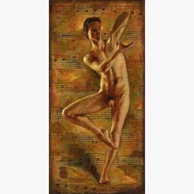 "A Last Dance for Barber" Original Framed Painting on Panel | Free Shipping Worldwide