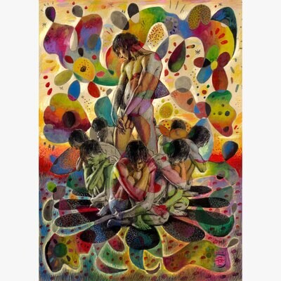 &quot;The Rising&quot; Original Mixed-Media Work on Paper | Free Shipping Worldwide
