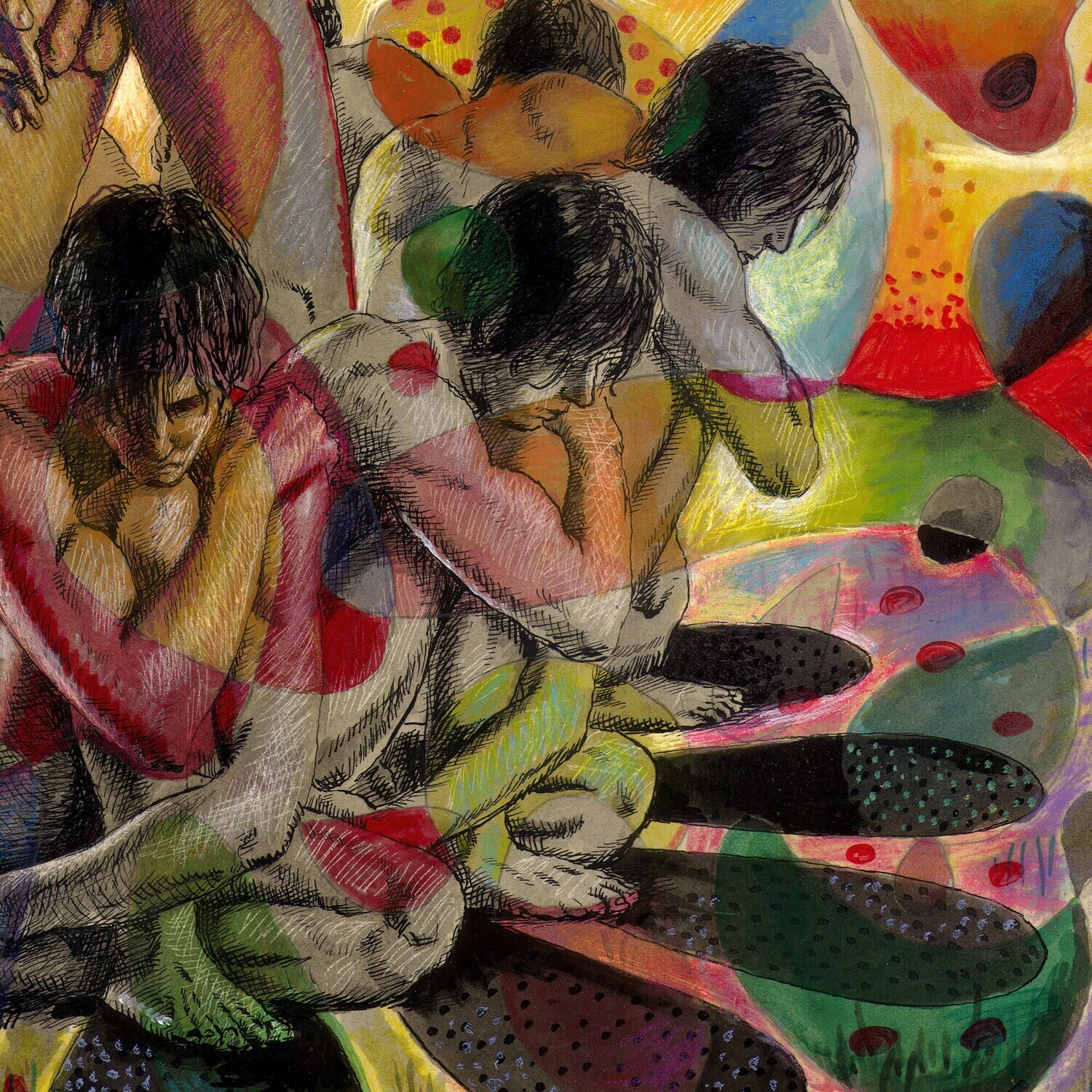 "The Rising" Original Mixed-Media Work on Paper | Free Shipping Worldwide