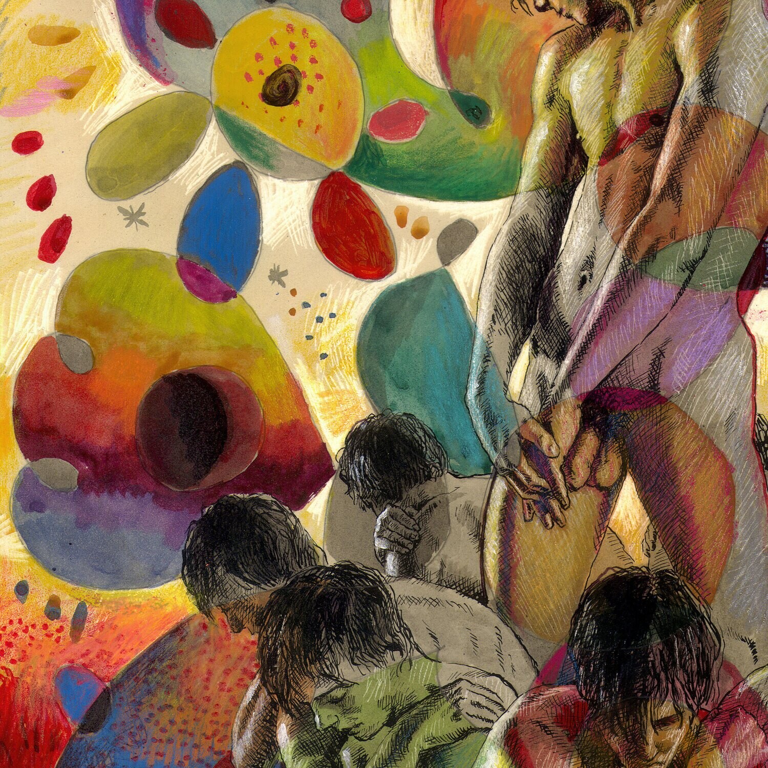 "The Rising" Original Mixed-Media Work on Paper | Free Shipping Worldwide