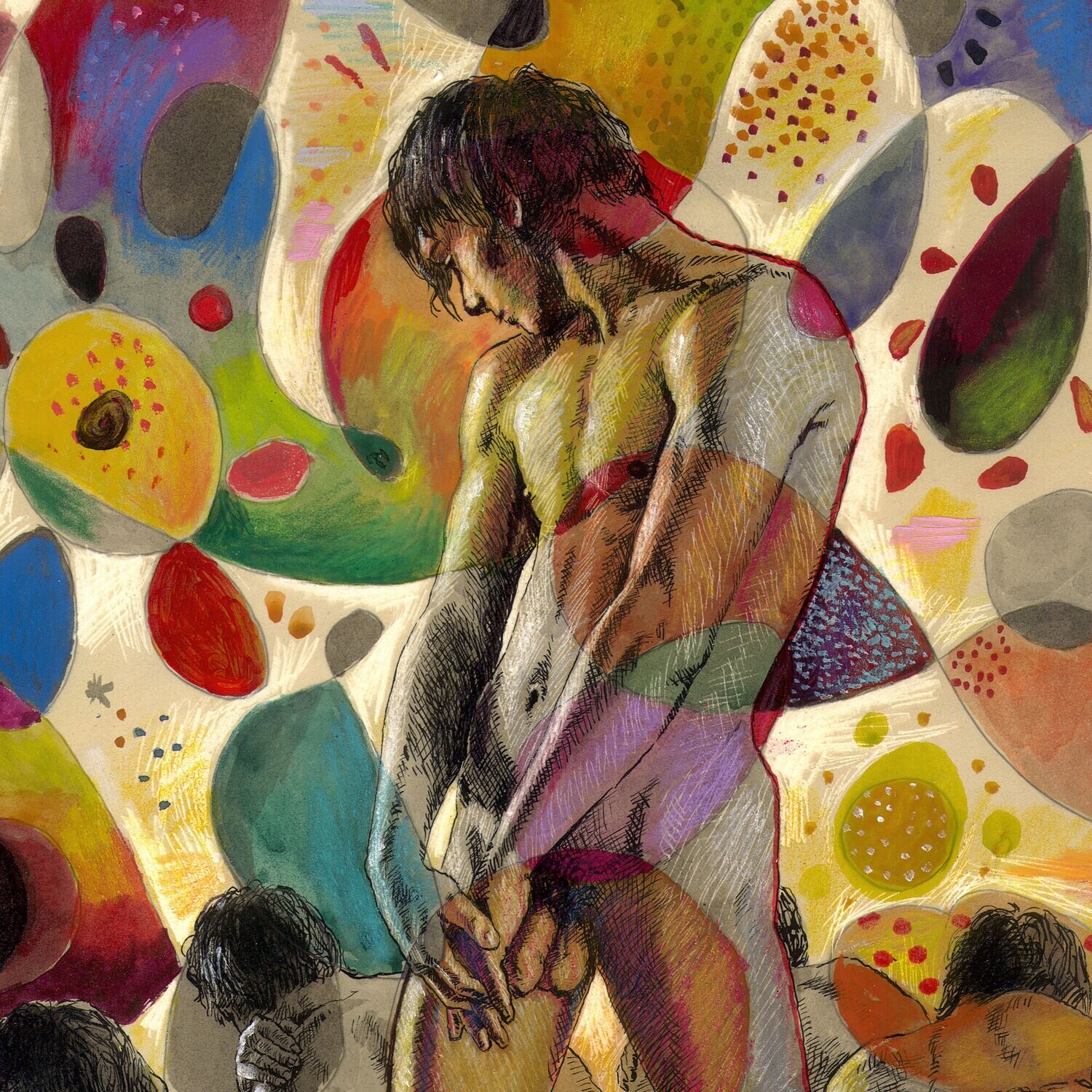 "The Rising" Original Mixed-Media Work on Paper | Free Shipping Worldwide