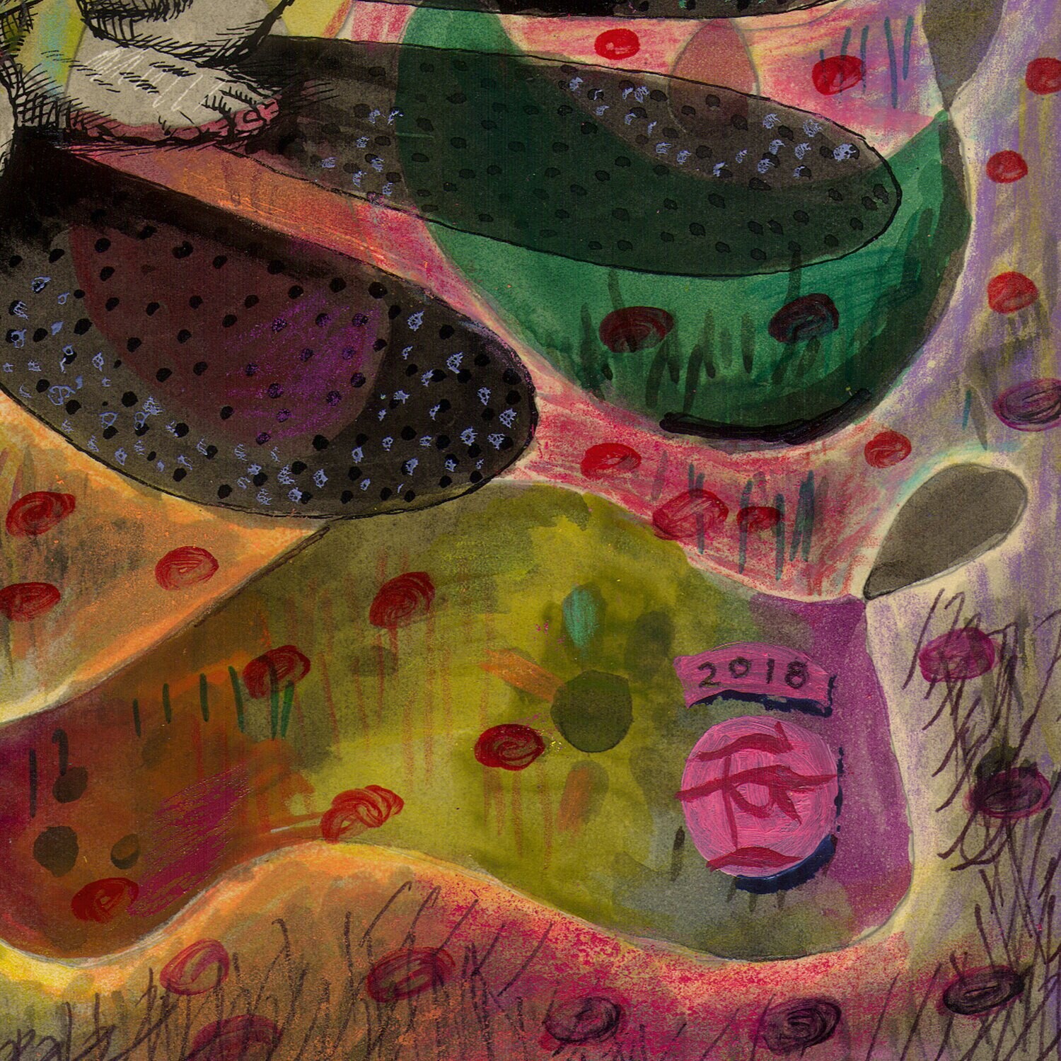 "The Rising" Original Mixed-Media Work on Paper | Free Shipping Worldwide