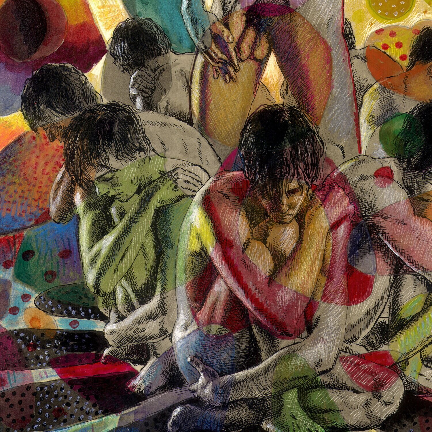 "The Rising" Original Mixed-Media Work on Paper | Free Shipping Worldwide