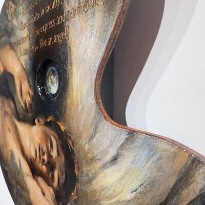 "What a Piece of Work is a Man!" Original Painting on Artist's Palette | Free Shipping Worldwide