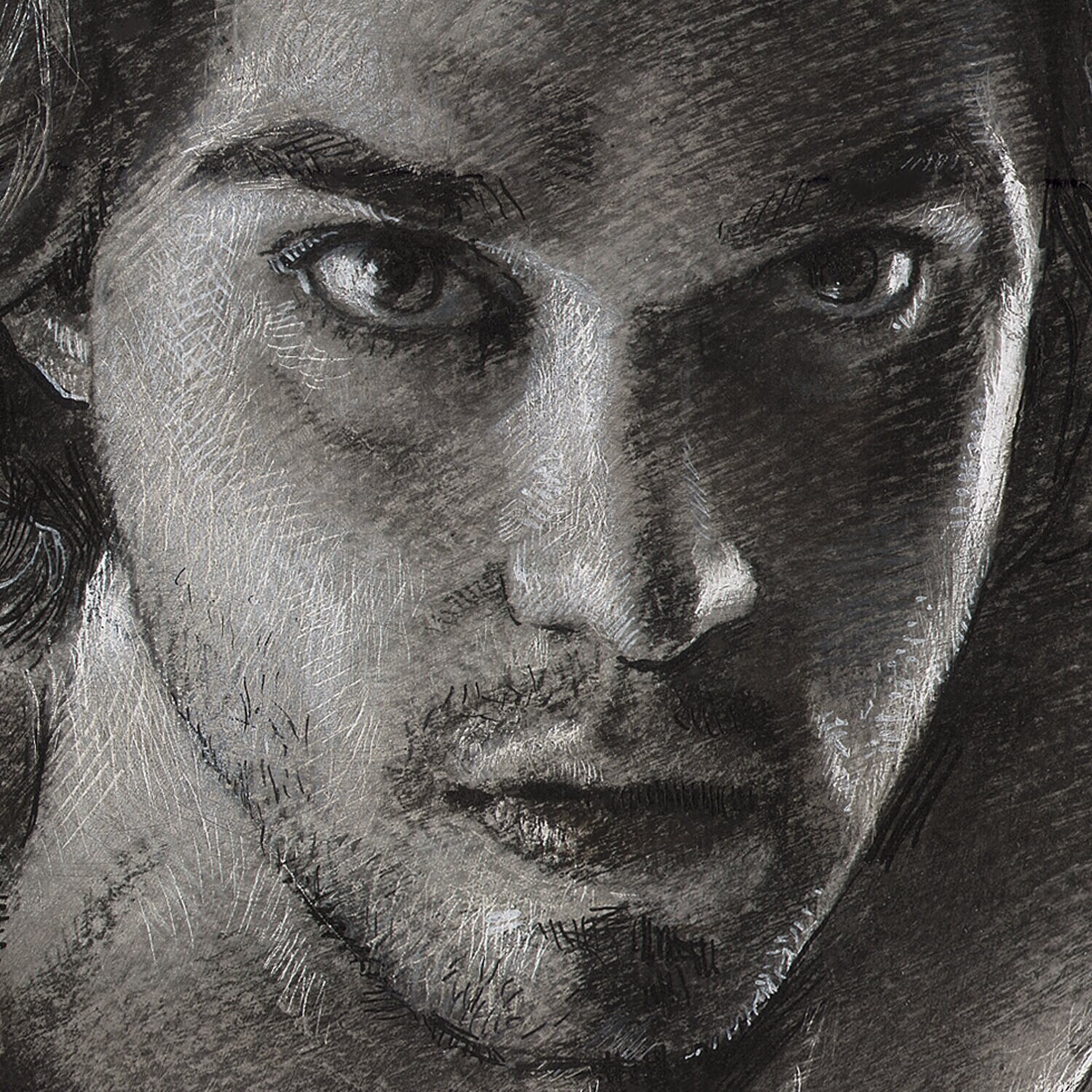 "Determination" Original Grisaille Work on Paper | Free Shipping Worldwide