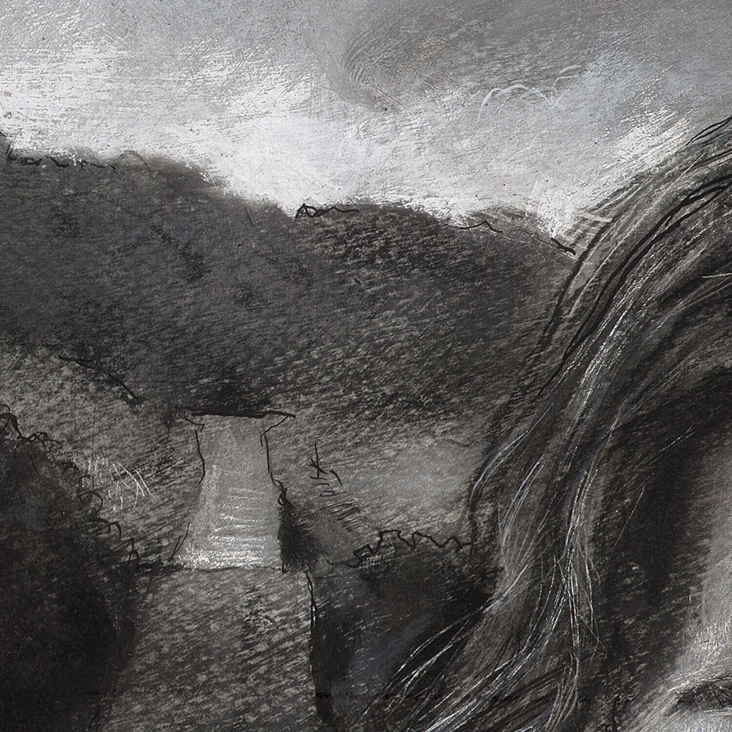 "Determination" Original Grisaille Work on Paper | Free Shipping Worldwide