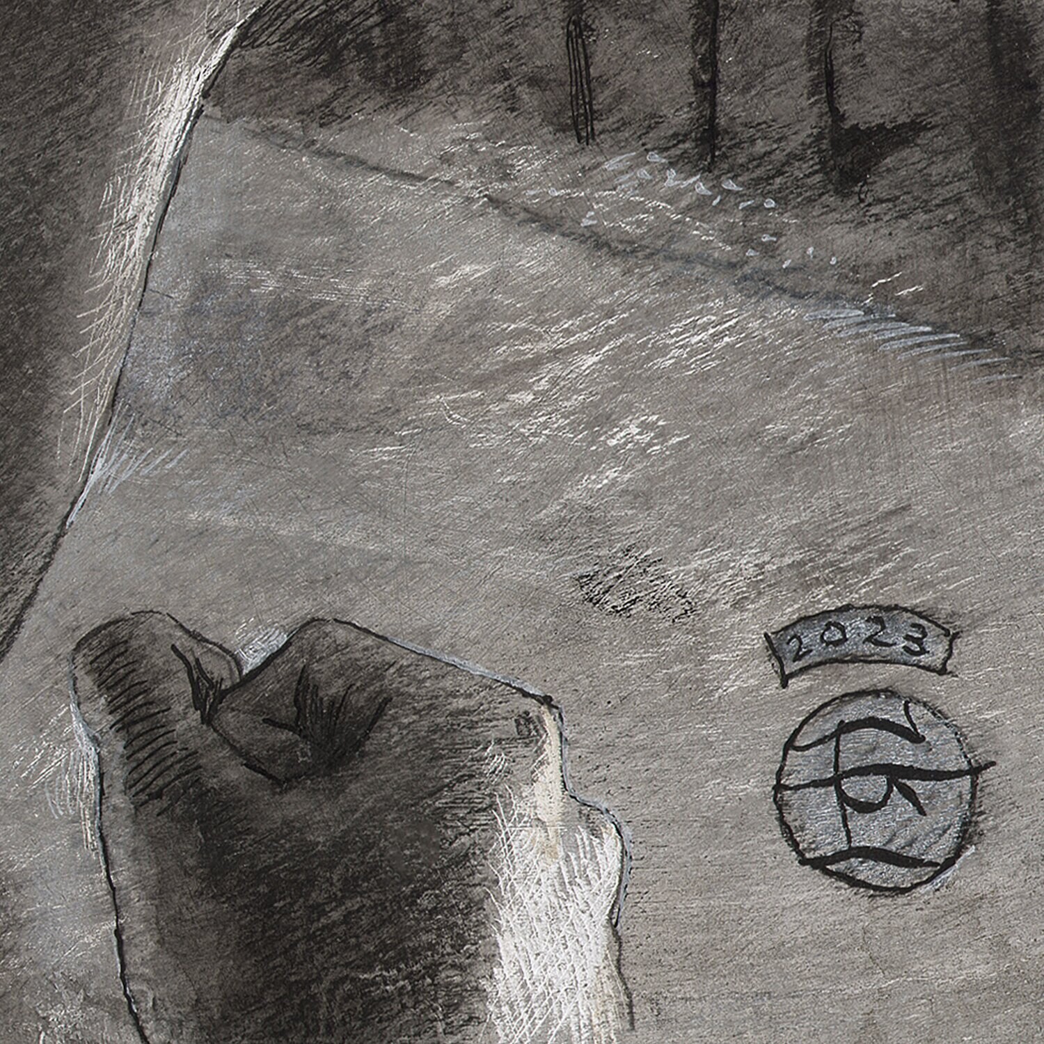 "Determination" Original Grisaille Work on Paper | Free Shipping Worldwide
