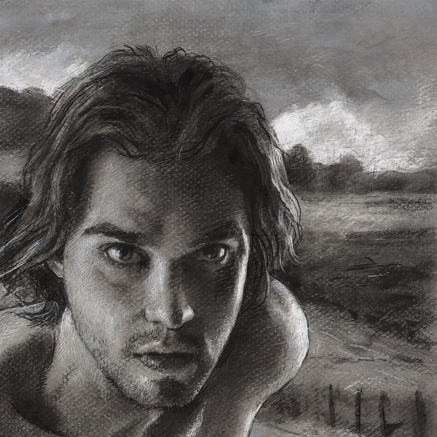 "Determination" Original Grisaille Work on Paper | Free Shipping Worldwide