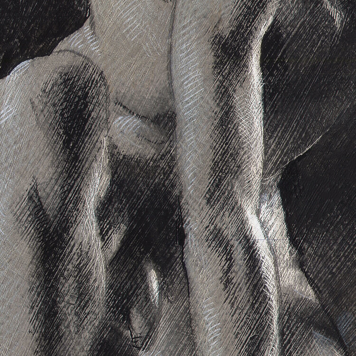 "Fatigue" Original Grisaille Work on Paper | Free Shipping Worldwide