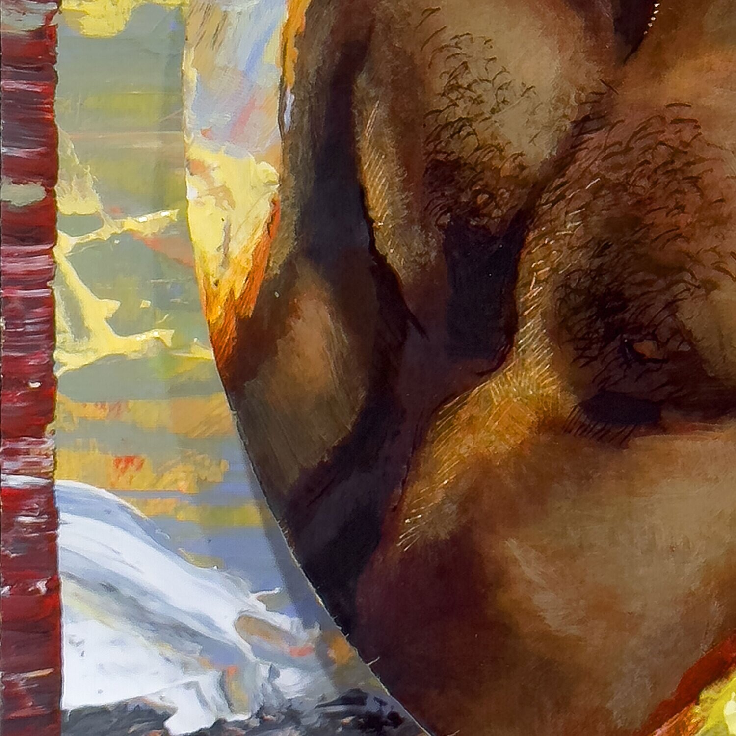 "Summer" Original Painting on Shaped Panel | Free Shipping Worldwide