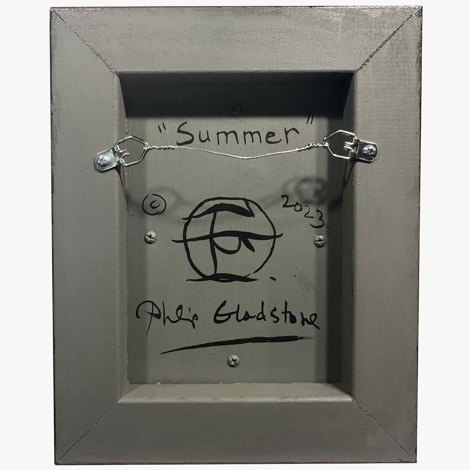 "Summer" Original Painting on Shaped Panel | Free Shipping Worldwide