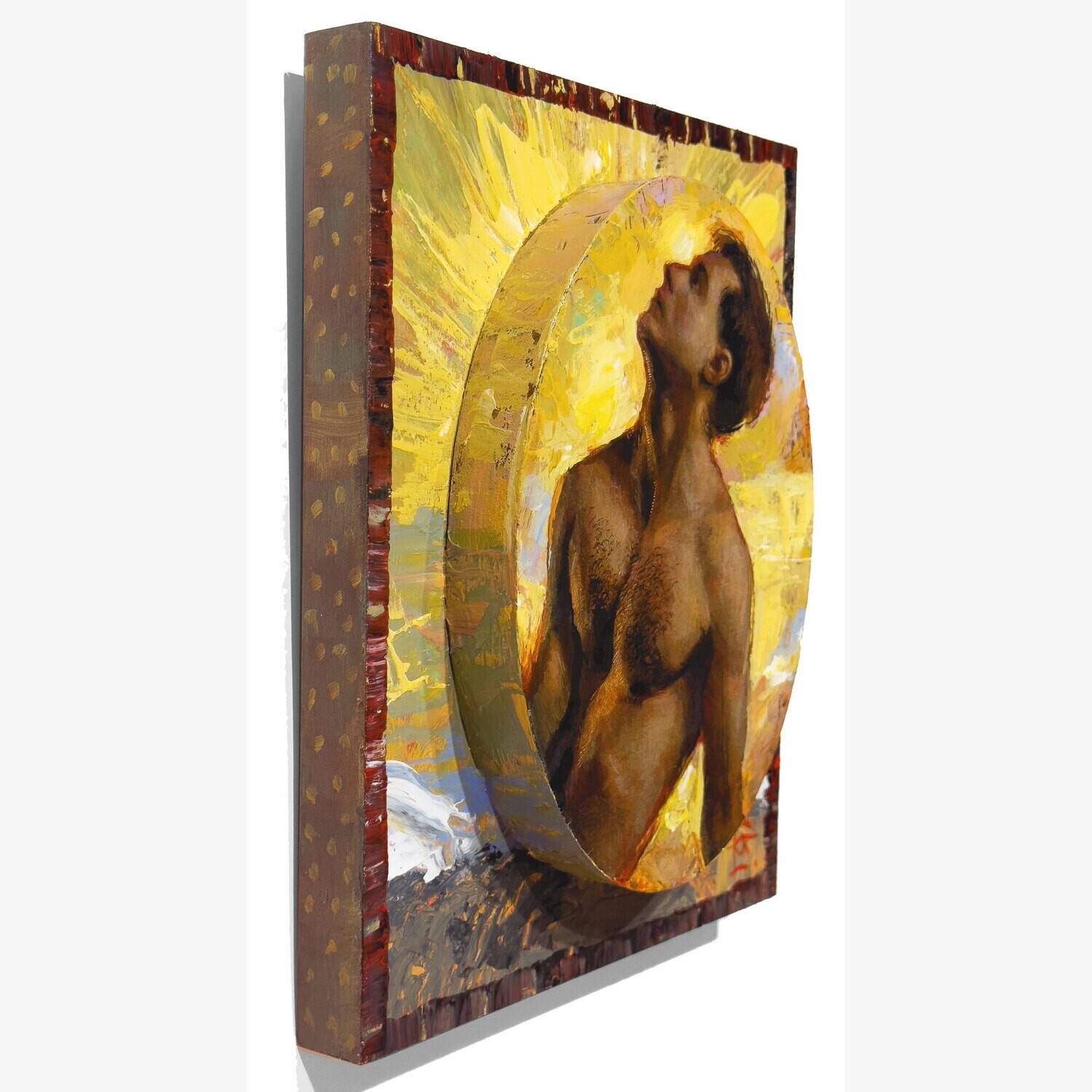 "Summer" Original Painting on Shaped Panel | Free Shipping Worldwide