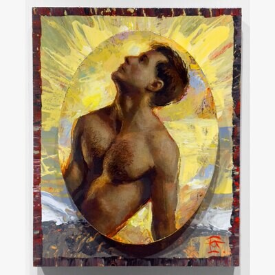 &quot;Summer&quot; Original Painting on Shaped Panel | Free Shipping Worldwide
