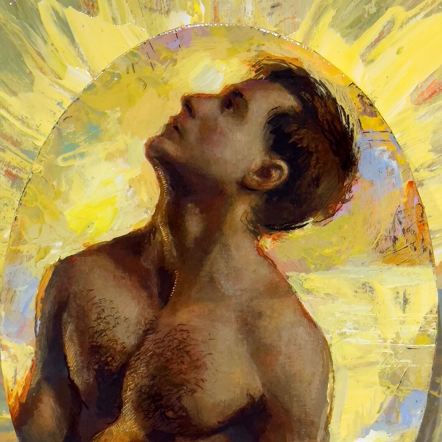 "Summer" Original Painting on Shaped Panel | Free Shipping Worldwide