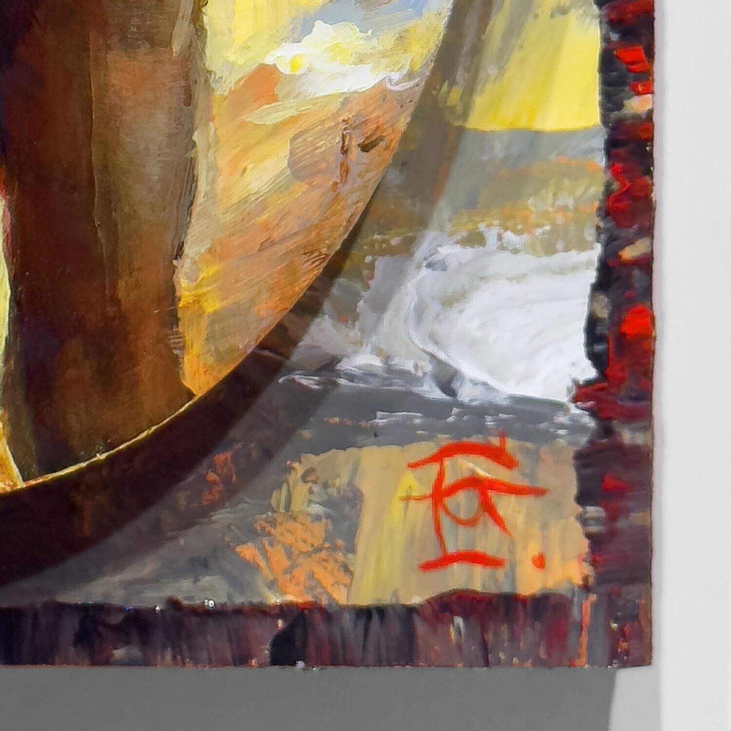 "Summer" Original Painting on Shaped Panel | Free Shipping Worldwide