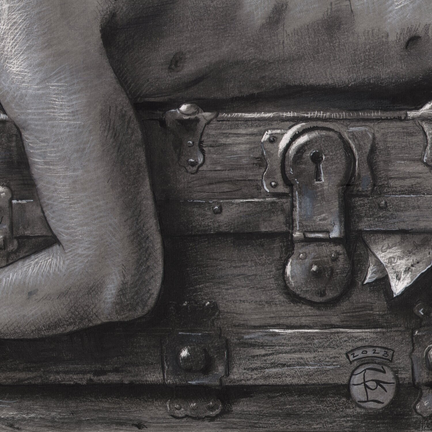"Secrets" Original Grisaille Work on Paper | Free Shipping Worldwide