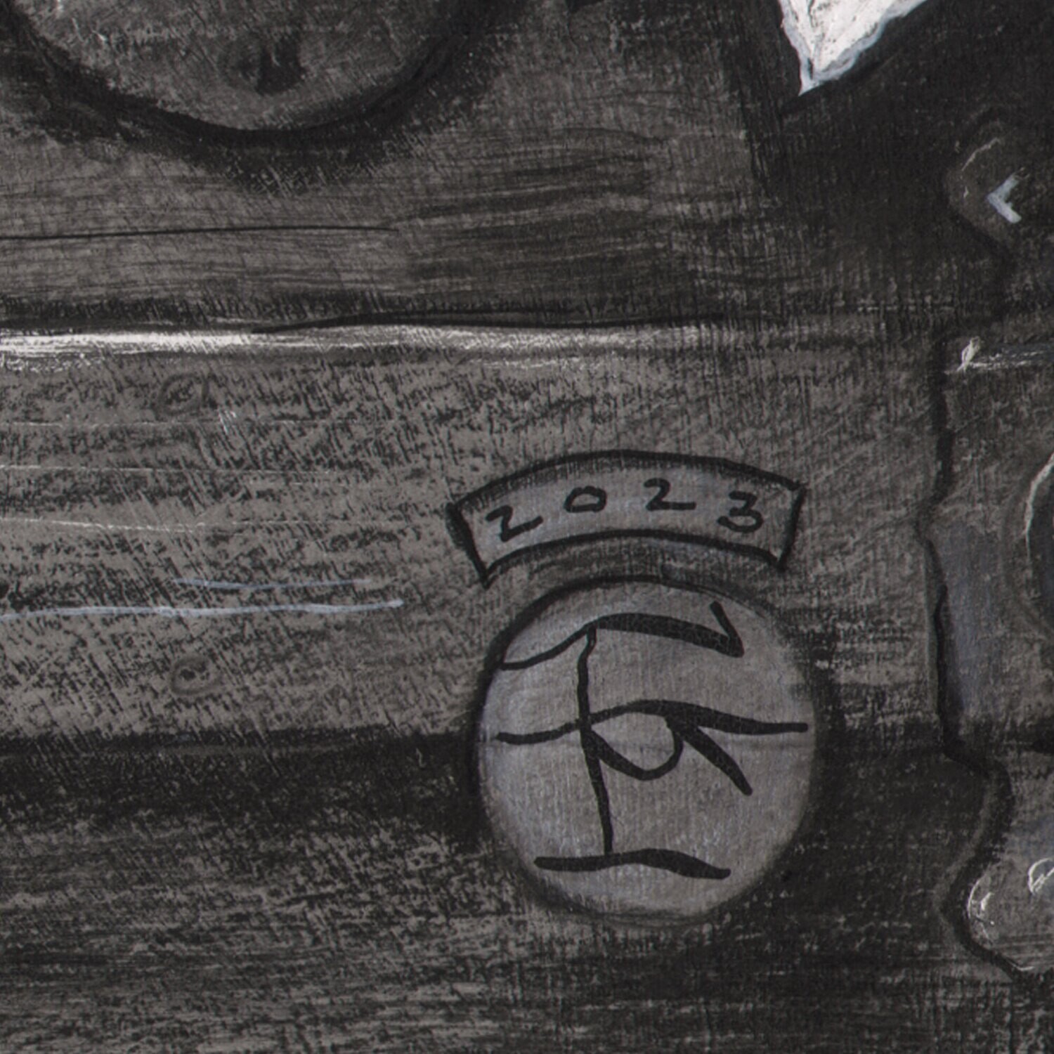"Secrets" Original Grisaille Work on Paper | Free Shipping Worldwide