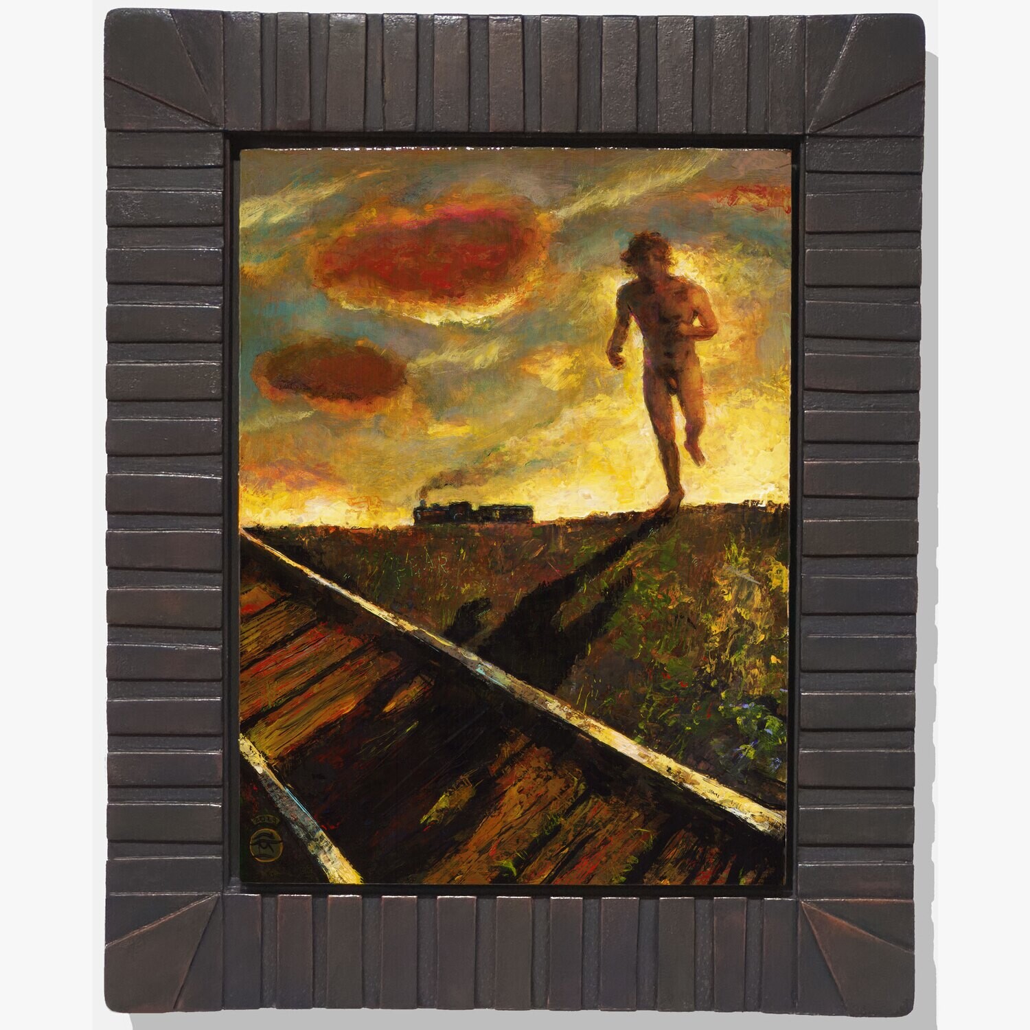 "The Way of the Runaway" Original Painting with Unique Artist's Frame | Free Shipping Worldwide