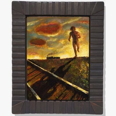 &quot;The Way of the Runaway&quot; Original Painting with Unique Artist&#39;s Frame | Free Shipping Worldwide