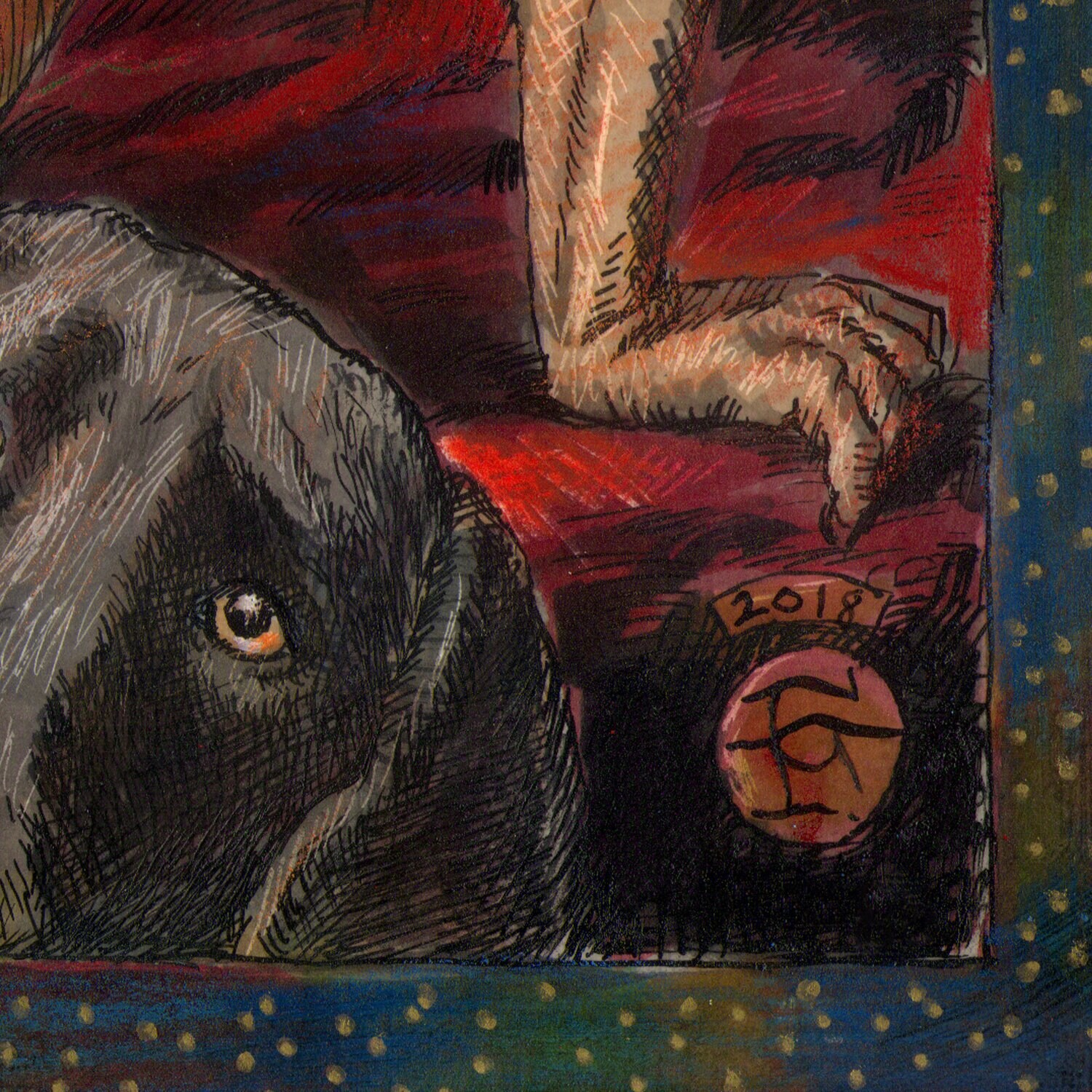 "The Refugees" Original Mixed-Media Work on Paper | Free Shipping Worldwide