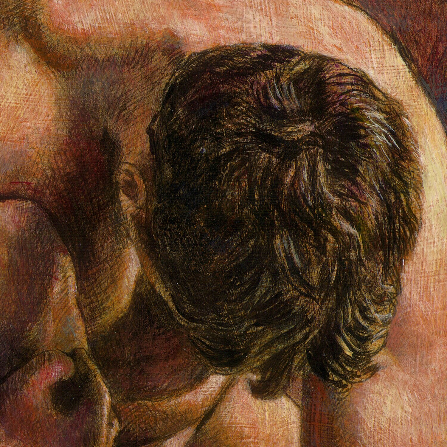 "Emptied" Original Framed Painting on Panel | Free Shipping Worldwide