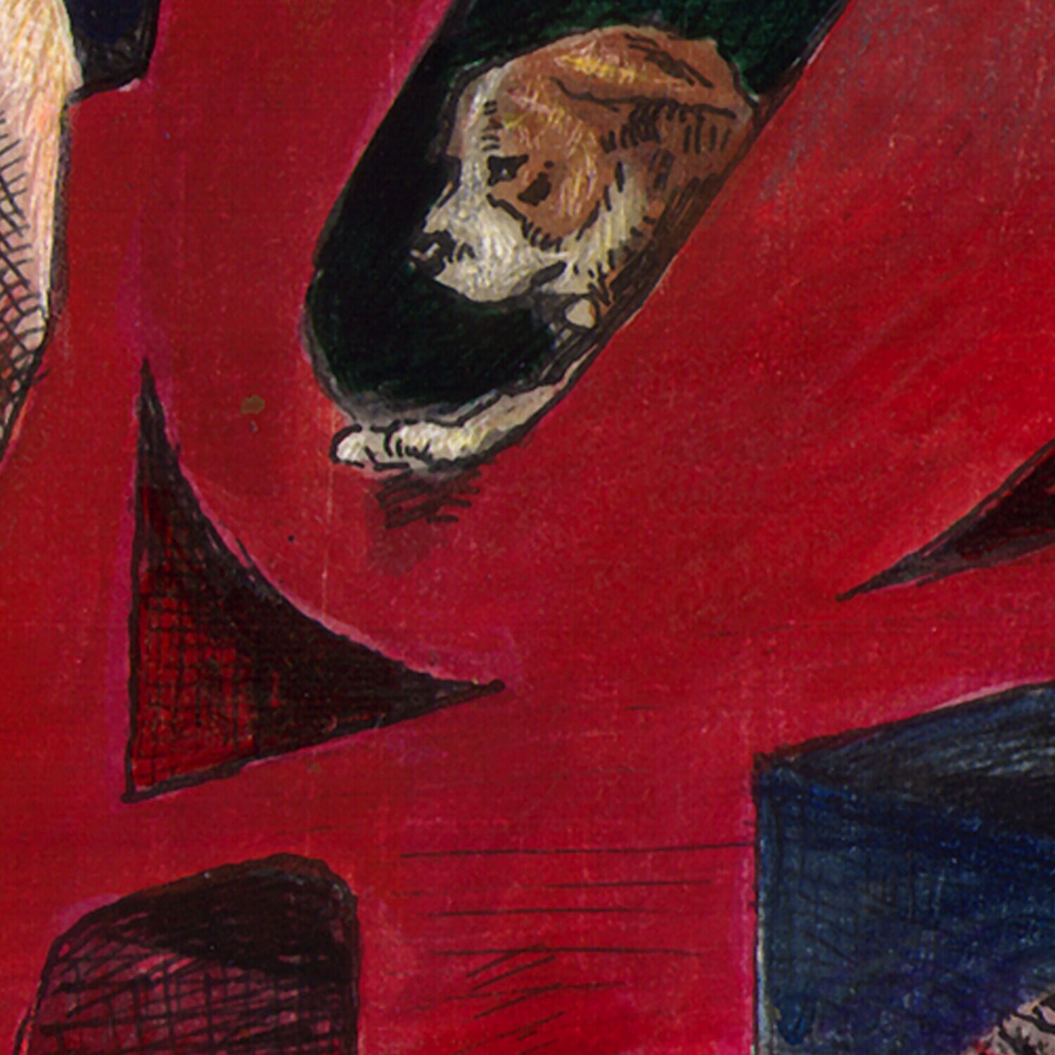 "The Witness" Original Mixed-Media Work on Paper | Free Shipping Worldwide