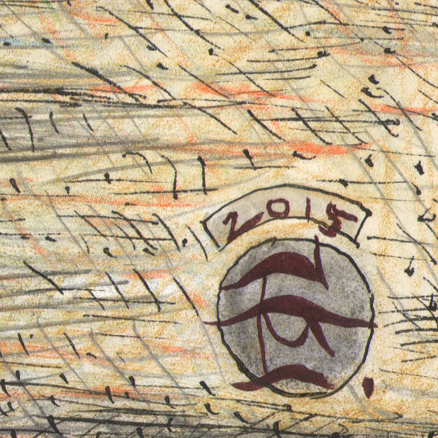 "Hold Back" Original Mixed-Media Work on Paper | Free Shipping Worldwide