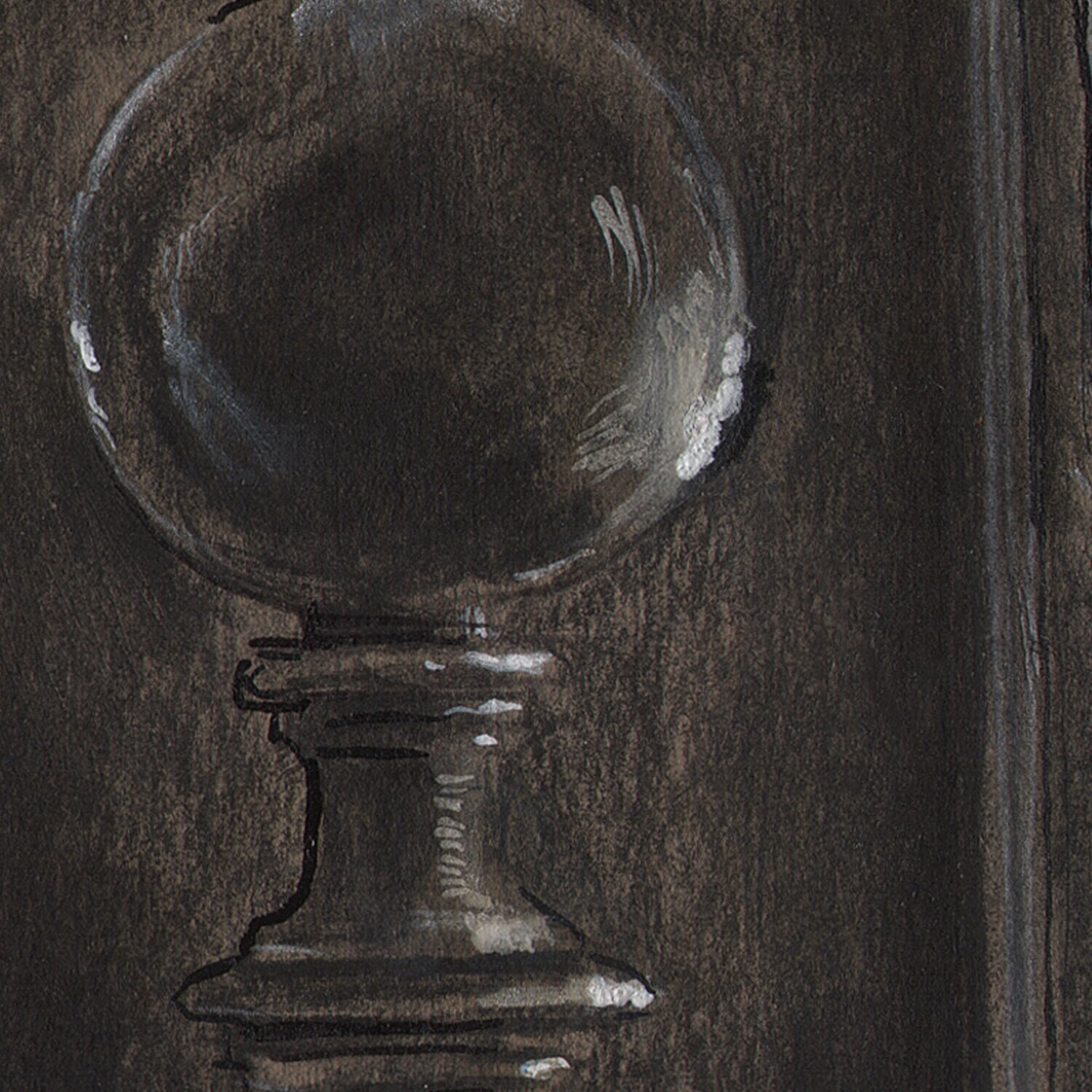 "Room for One" | Original Grisaille Work on Paper | Free Shipping Worldwide