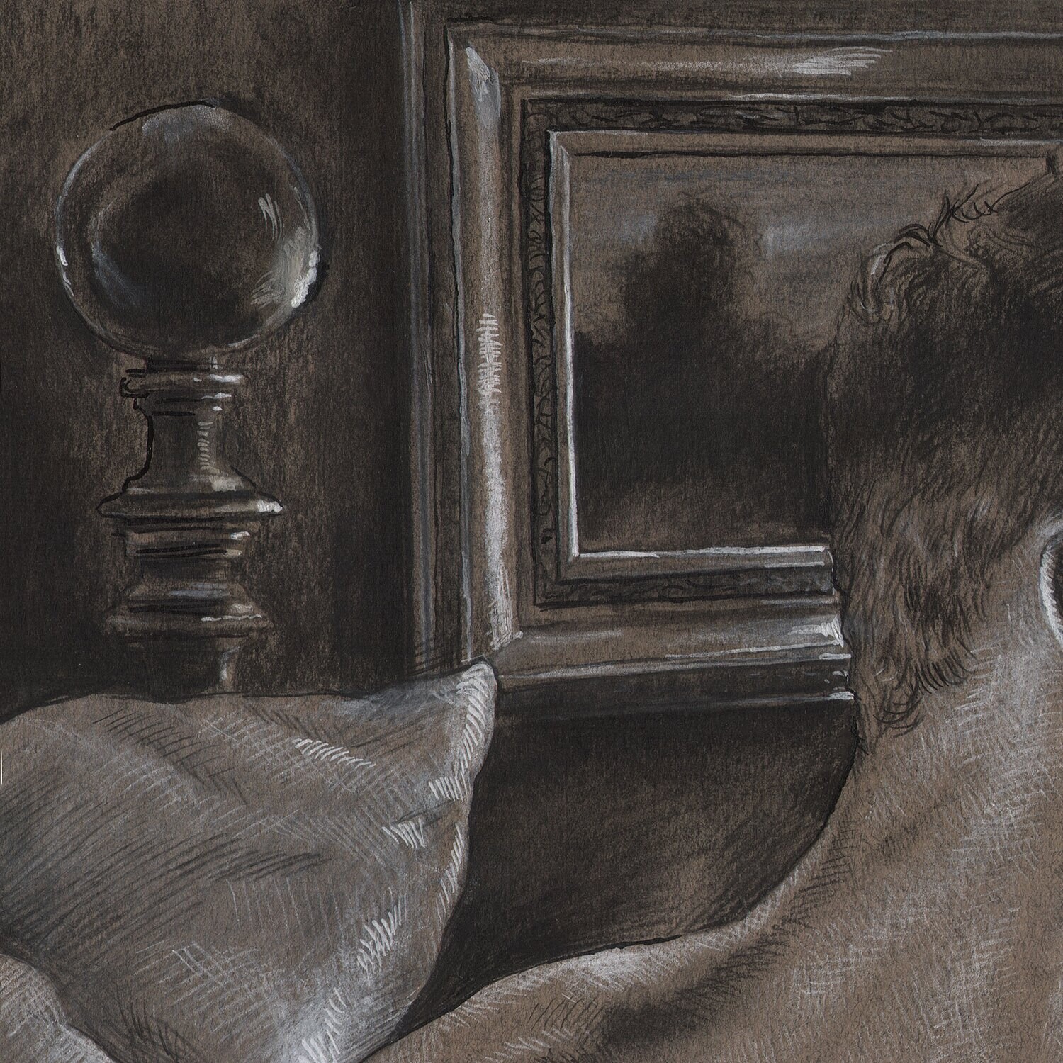 "Room for One" | Original Grisaille Work on Paper | Free Shipping Worldwide