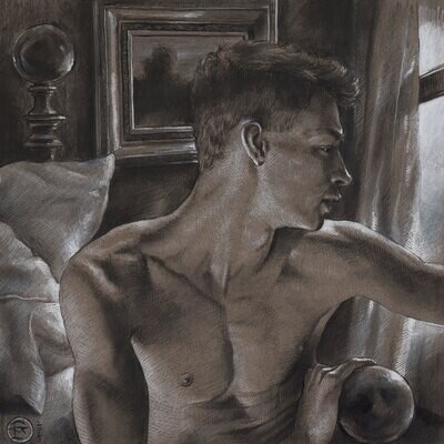 &quot;Room for One&quot; | Original Grisaille Work on Paper | Free Shipping Worldwide