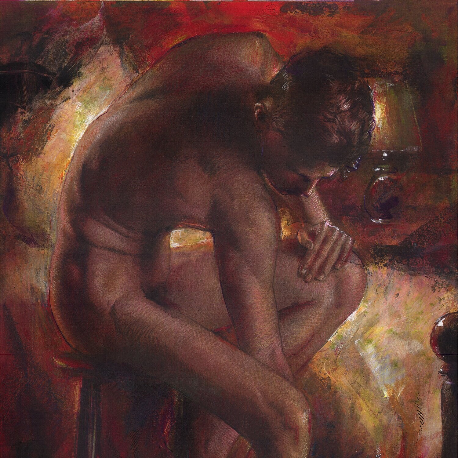 "A Room of His Own" | Original Work on Paper | Free Shipping Worldwide